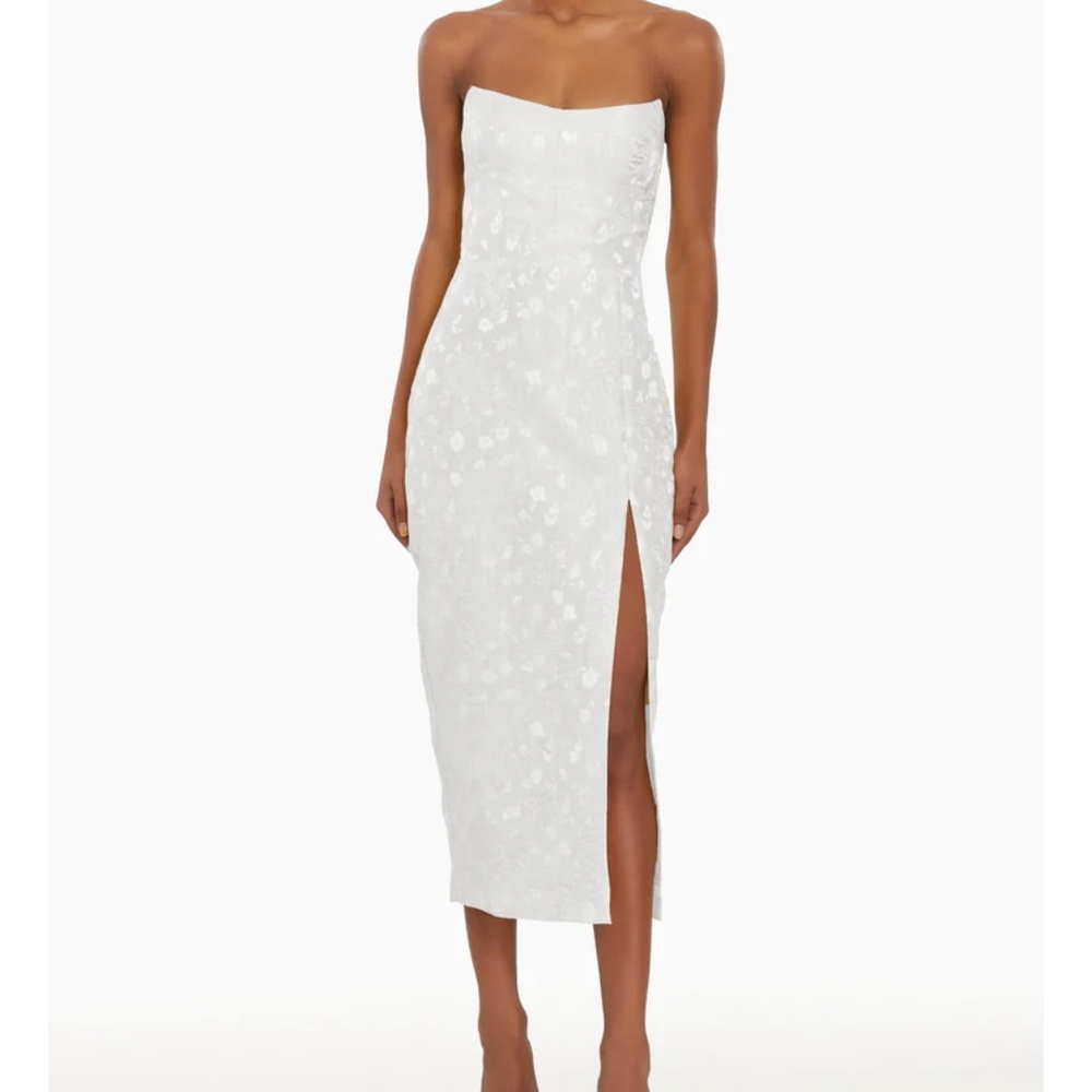 Amanda Uprichard Ivy White Strapless Dress